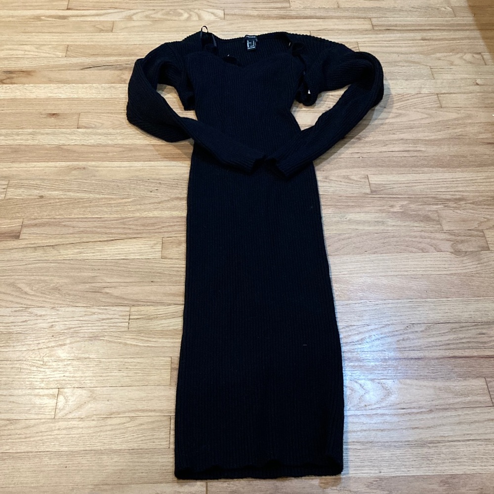Forever 21 Black Long Sleeve Dress